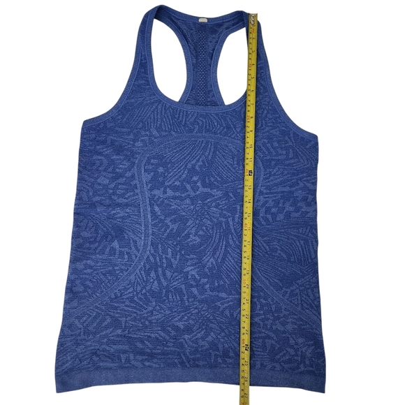 LULULEMON Swiftly Tech Racerback Heathered Harbor Blue Tank Top size 10 - Picture 10 of 12